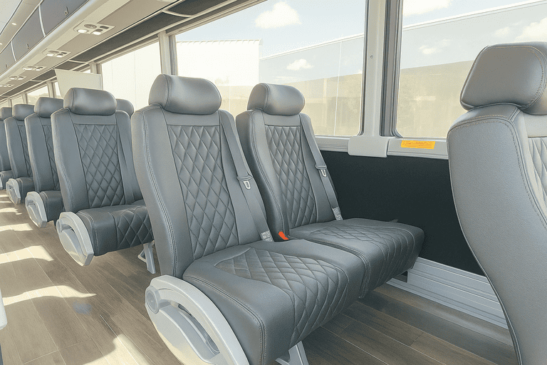 interior of Charter Bus Rental Lauderhill charter bus